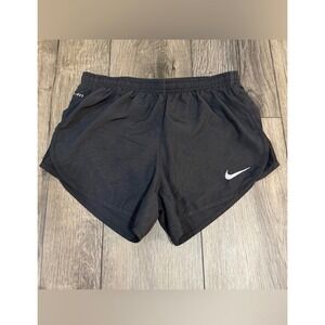 Nike Dri-FIT Swift Women's Running Shorts Black Camo Print Zip Pocket XS Workout